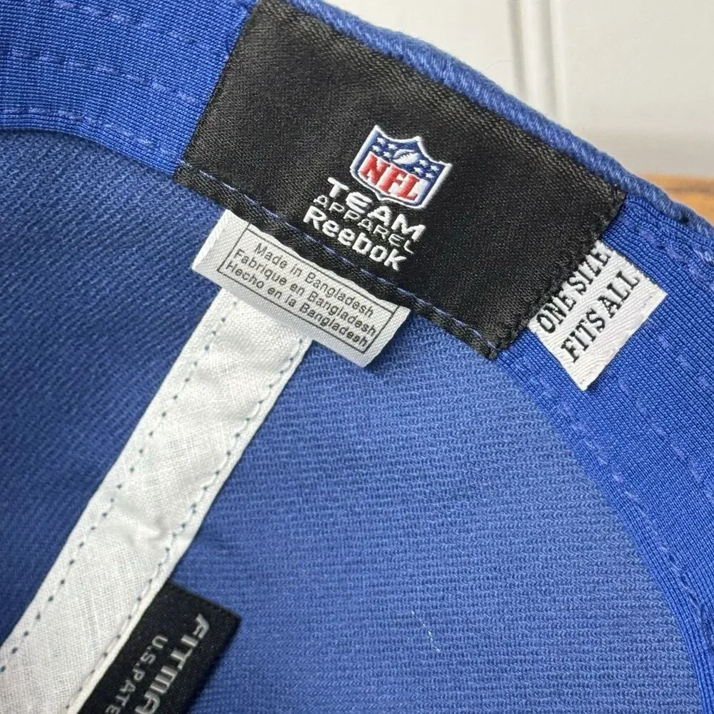 Indianapolis Colts Hat Adjustable Reebok Blue White NFL Football Wool Blend Men